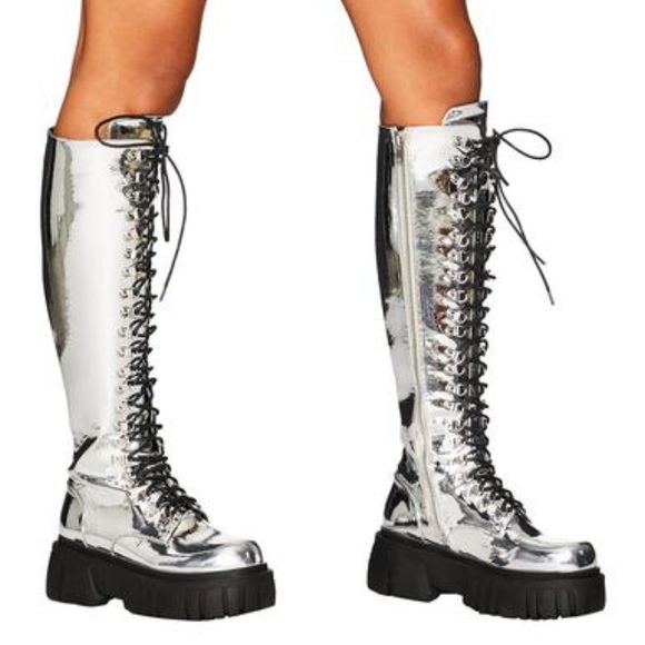 Dolls Kill Shoes - Dolls kill cosmic Ray combat boots